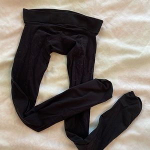 Low rise black sheer tights size XS
